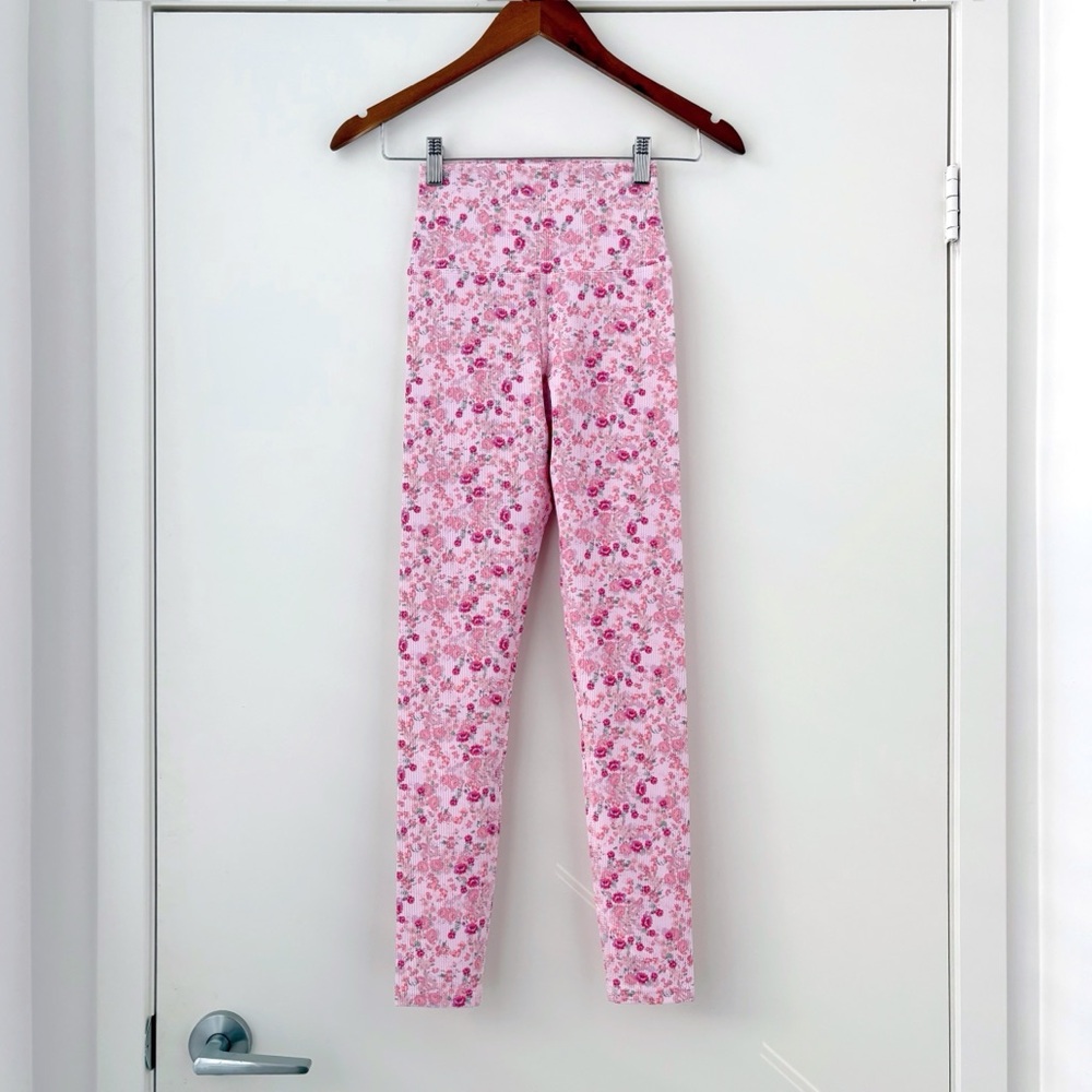 NWOT LoveShackFancy X Beach Riot Ayla Legging Ditsy Peach XS - Picture 5 of 16